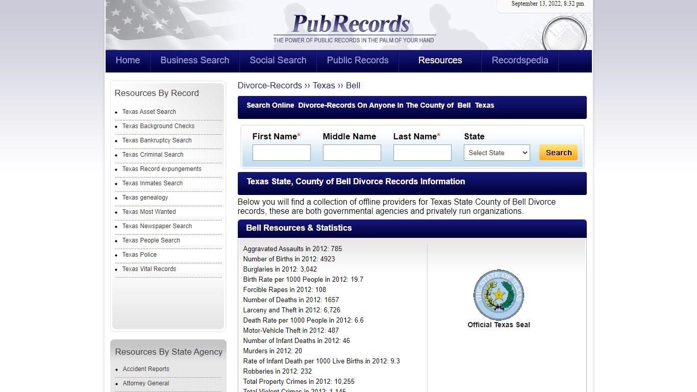 Bell County, Texas Divorce Records - Pubrecords.com